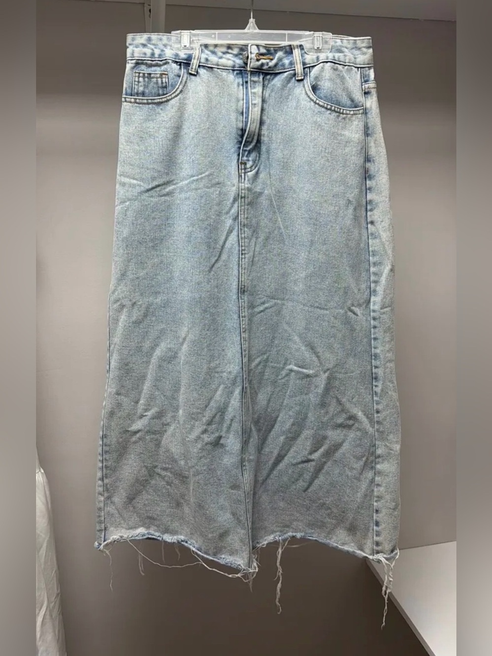 Light Wash Denim Wide Skirt